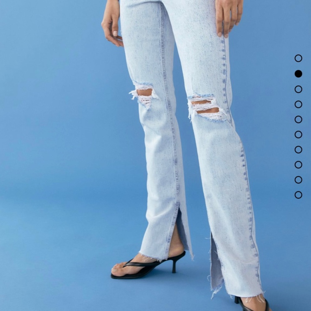 Zara split hem jeans
